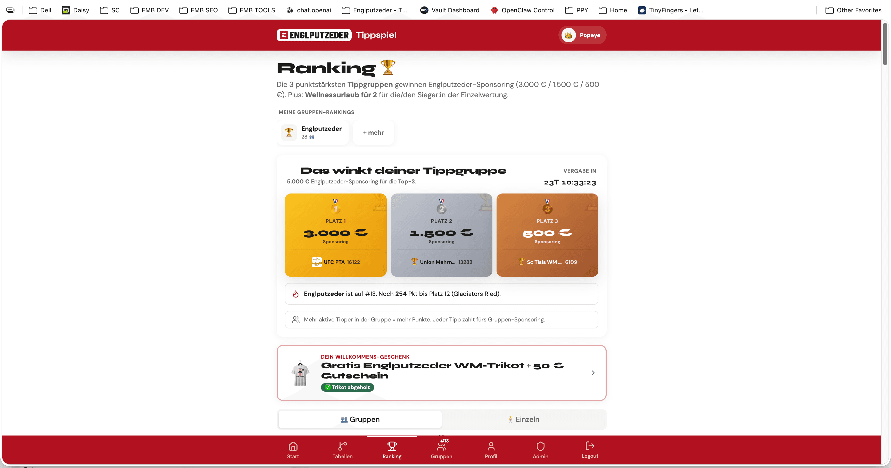 WM-Tippspiel-Plattform — Gebaut für den Anpfiff-Ansturm 3
