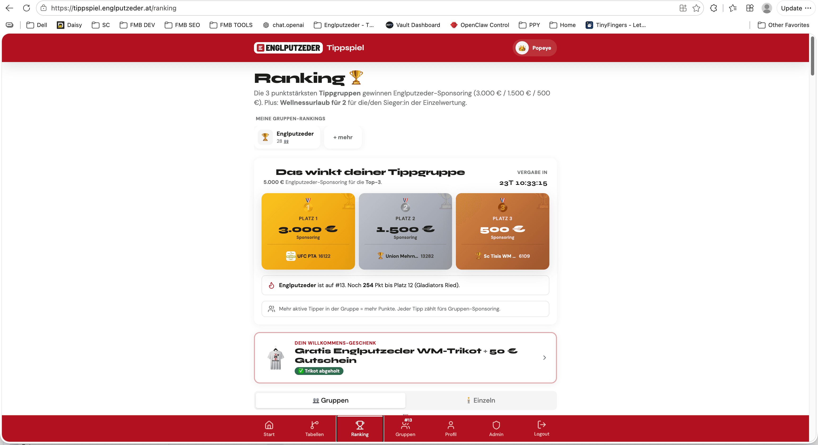 WM-Tippspiel-Plattform — Gebaut für den Anpfiff-Ansturm 4