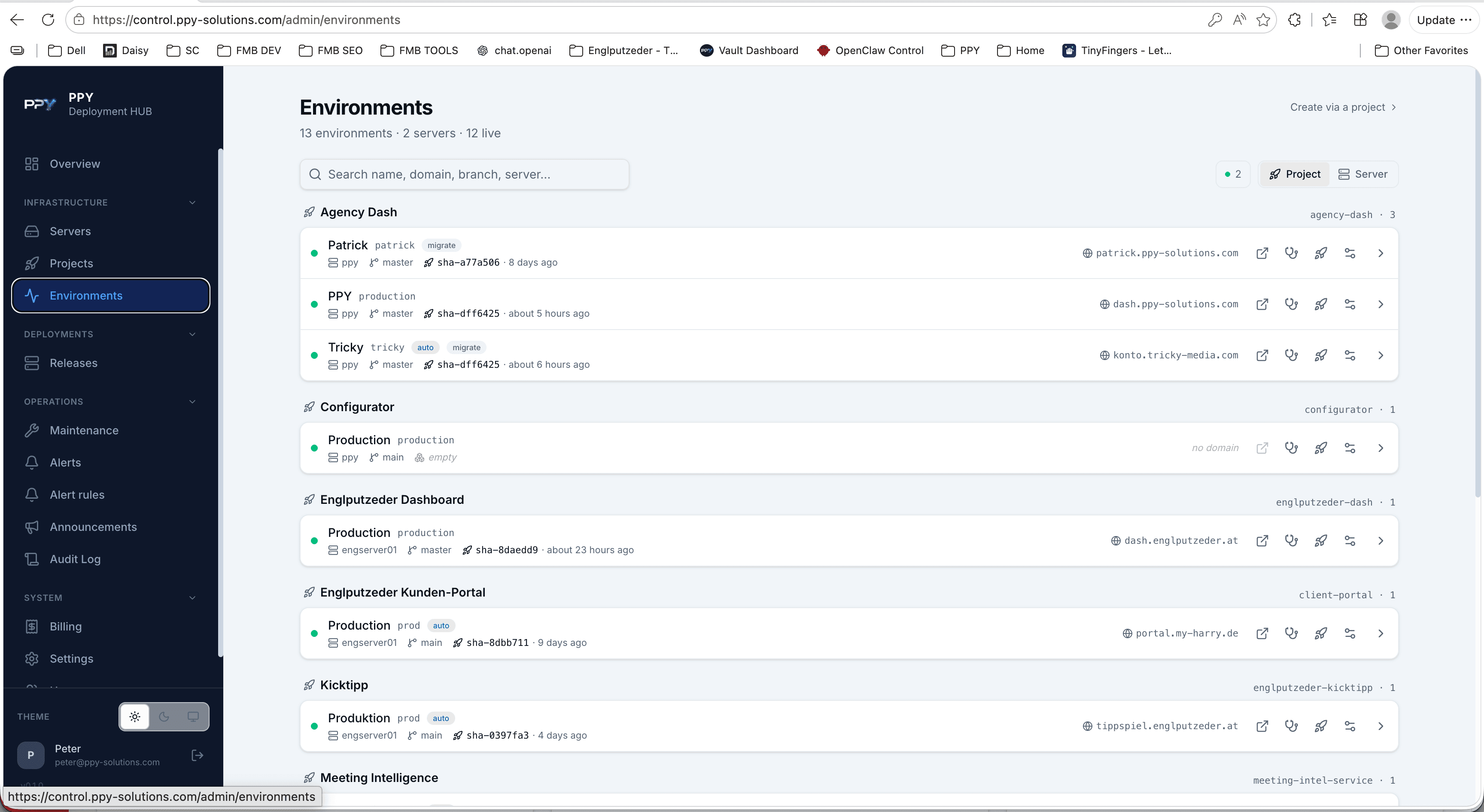 PPY Deployment Hub — Steuerzentrale für Multi-Tenant-Deployments 2