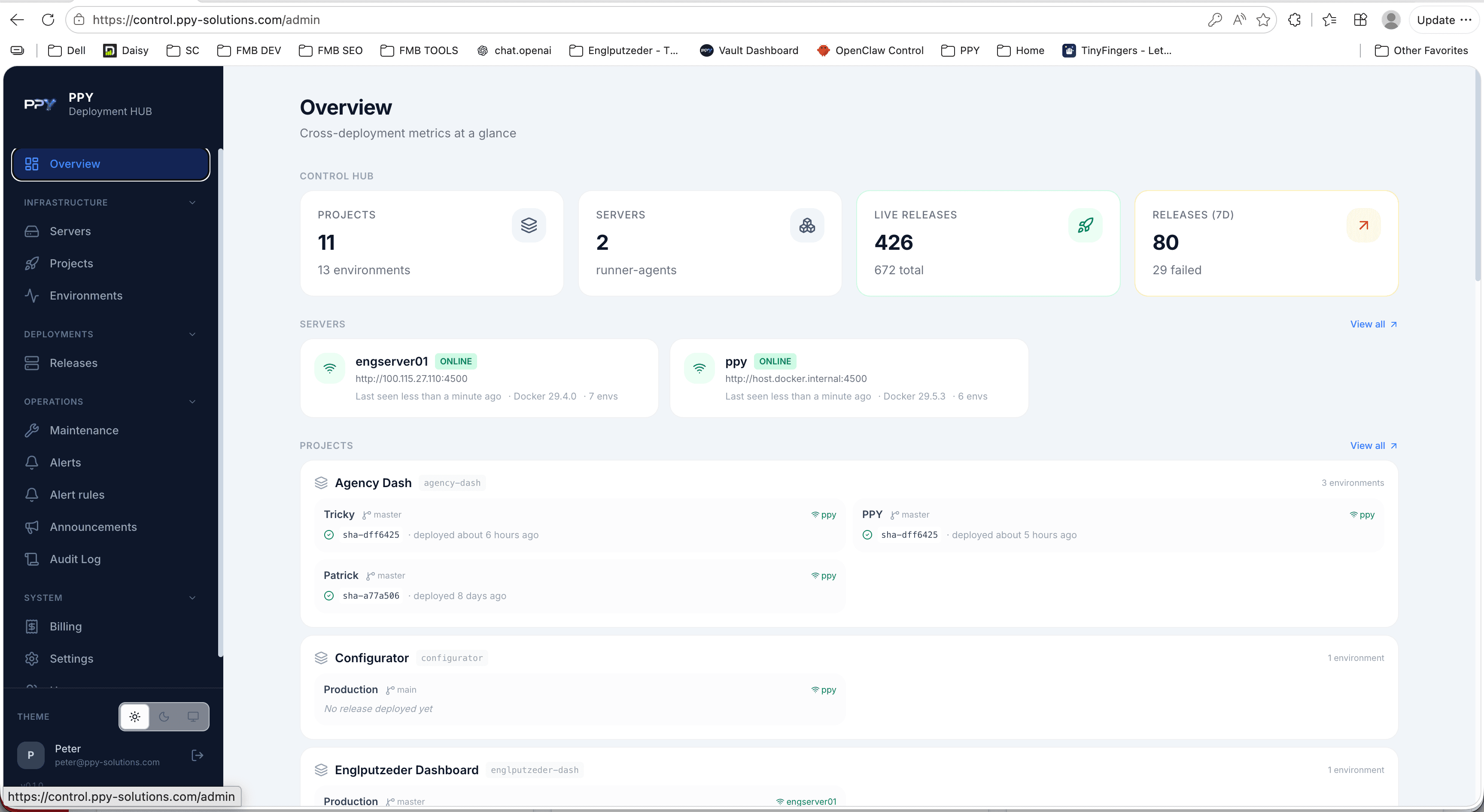 PPY Deployment Hub — Steuerzentrale für Multi-Tenant-Deployments